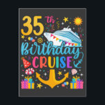 35e verjaardag Cruise B-Day Party Briefkaart<br><div class="desc">35th Birthday Cruise B-Day Party Grappig design Gift Classic Standaard Briefkaart Classic Collectie.</div>