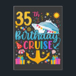 35e verjaardag Cruise B-Day Party Briefkaart<br><div class="desc">35th Birthday Cruise B-Day Party Grappig design Gift Classic Standaard Briefkaart Classic Collectie.</div>