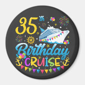 35e verjaardag Cruise B-Day Party Circle Magneet (Voorkant)