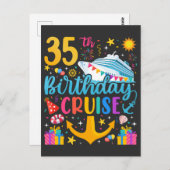 35e verjaardag Cruise Verjaardagsfeestje Briefkaart (Voorkant / Achterkant)