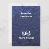 35e verjaardag Dark Blue Dolls Invitations Kaart (Voorkant)
