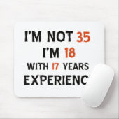 35e verjaardag design muismat (Met muis)