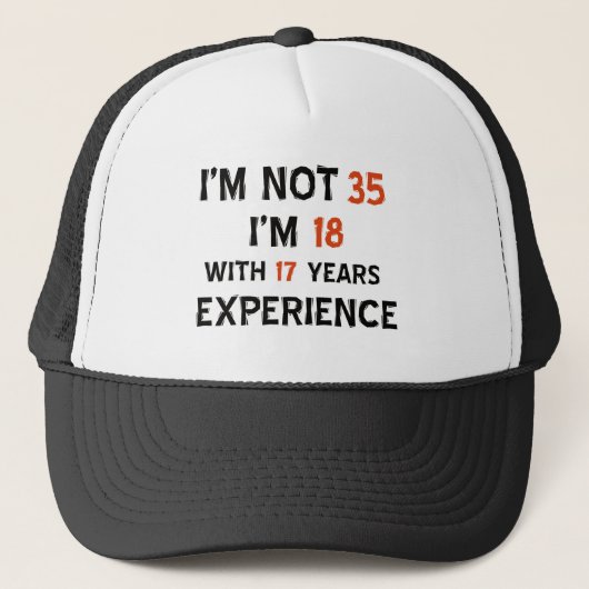 35e verjaardag design trucker pet (Voorkant)