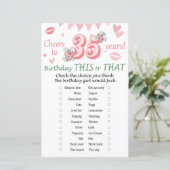 35e verjaardag Dit of dat spel (Staand voorkant)