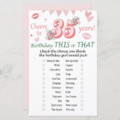 35e verjaardag Dit of dat spel (Voorkant / Achterkant)