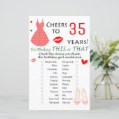35e verjaardag Dit of dat spel (Staand voorkant)