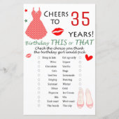 35e verjaardag Dit of dat spel (Voorkant)