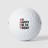 35e verjaardag dus blij dat ik 35 ben vandaag Gift Golfballen (Voorkant)