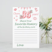 35e verjaardag Favoriete herinnering van de Birthd (Staand voorkant)