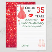 35e verjaardag favoriete herinnering van het verja (Voorkant / Achterkant)