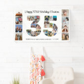 35e verjaardag feestnummer 35 fotocollage spandoek (Insitu)