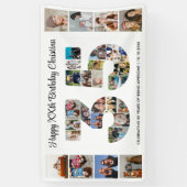 35e verjaardag feestnummer 35 fotocollage spandoek (Verticaal)