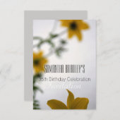 35e verjaardag Floral Invitation Kaart (Voorkant / Achterkant)