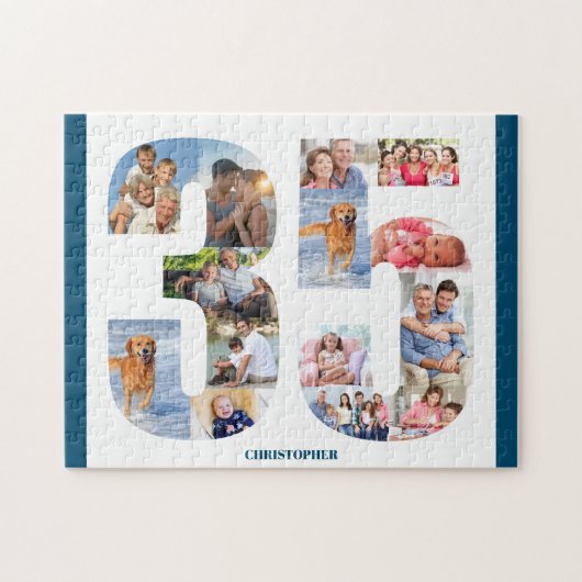 35e verjaardag Foto Collage nummer 35 Keepomwille Legpuzzel (Horizontaal)