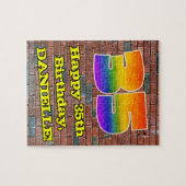 35e verjaardag: Fun Graffiti-geïnspireerde regenbo Legpuzzel (Horizontaal)