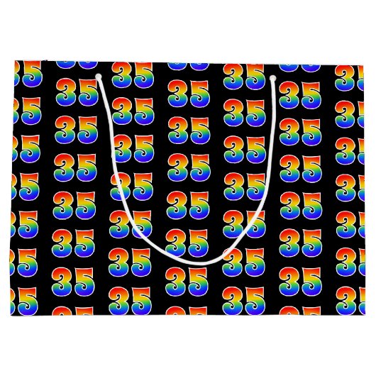 35e verjaardag: Fun Rainbow Event Nummer 35 Patroo Groot Cadeauzakje (Achterkant)