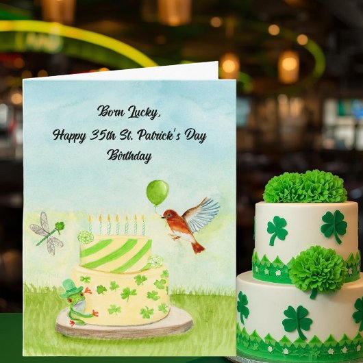 35e Verjaardag Gelukkig St. Patrick's Dag Kaart