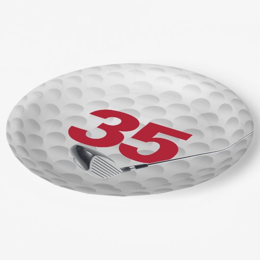 35e verjaardag Golf Ball Design Bord (Gekanteld)