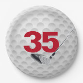 35e verjaardag Golf Ball Design Bord (Voorkant)