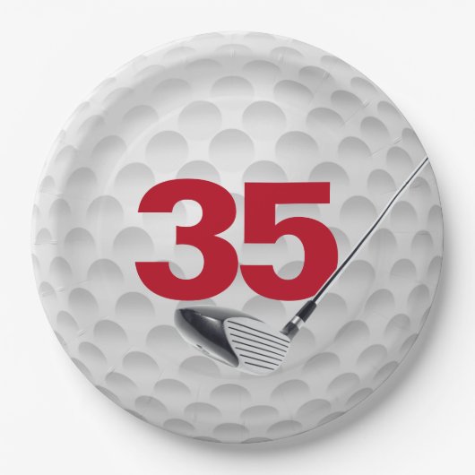 35e verjaardag Golf Ball Design Bord (Voorkant)