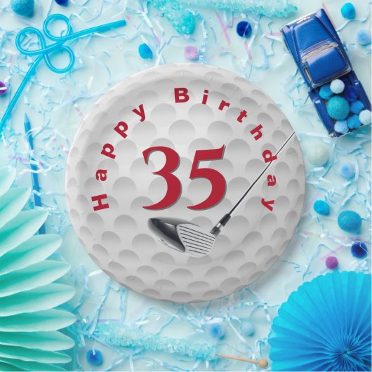 35e verjaardag Golf Ball Design Bord (Feest)