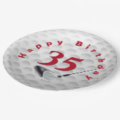 35e verjaardag Golf Ball Design Bord (Gekanteld)