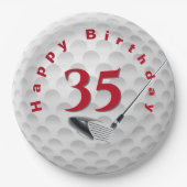 35e verjaardag Golf Ball Design Bord (Voorkant)