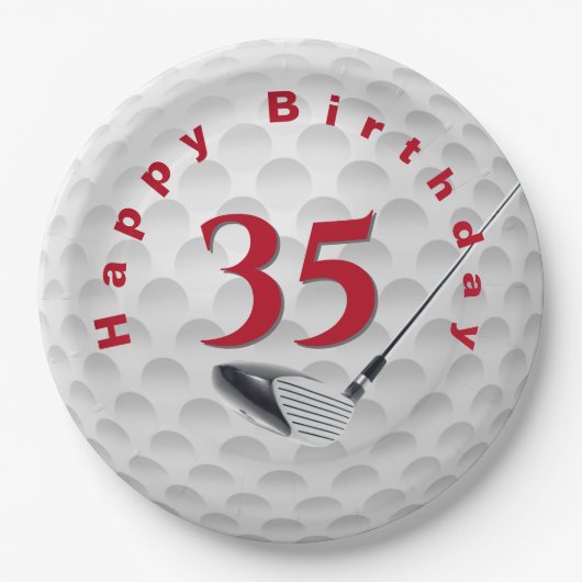 35e verjaardag Golf Ball Design Bord (Voorkant)
