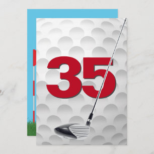 35e verjaardag golfthema kaart