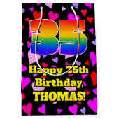 35e verjaardag: Heatten, regenboognr. 35 Medium Cadeauzakje (Voorkant)