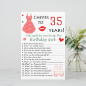 35e verjaardag Hoe goed ken je de verjaardag? (Staand voorkant)