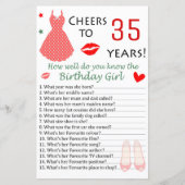 35e verjaardag Hoe goed ken je de verjaardag? (Voorkant)