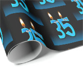 35e verjaardag kaarsen met Eyeballen Cadeaupapier (Rol Hoek)