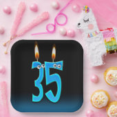 35e verjaardag kaarsen met Eyeballen Papieren Bordje (Feest)