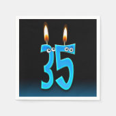 35e verjaardag kaarsen met Eyeballen Servet (Voorkant)