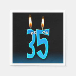 35e verjaardag kaarsen met Eyeballen Servet