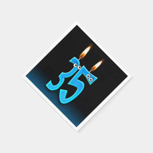 35e verjaardag kaarsen met Eyeballen Servet (Hoek)