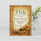 35e verjaardag kaart (Staand voorkant)
