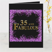 35e verjaardag kaart (Gele Bloem)