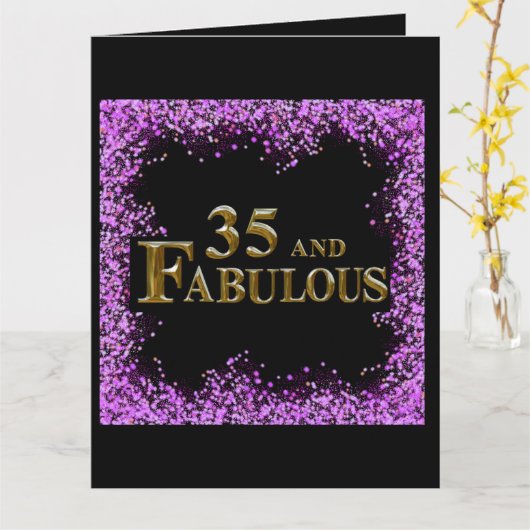 35e verjaardag kaart (Gele Bloem)