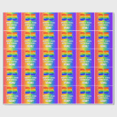 35e verjaardag: kleurrijk, vun regenboogpatroon #  cadeaupapier (Vlak)