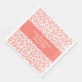 35e Verjaardag Leeftijd Nummer Patroon Koraal/Wit Servet (Hoek)