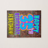35e verjaardag ~ Leuk, door graffiti geïnspireerd  Legpuzzel (Horizontaal)