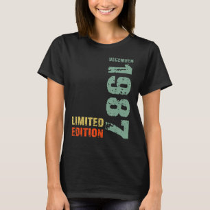 35e verjaardag Man 35 jaar december 1987 T-shirt