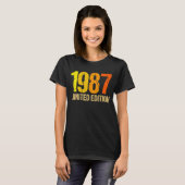 35e verjaardag Mannen dames 35 jaar 1987 5 T-shirt (Voorkant volledig)