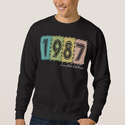 35e verjaardag Mannen dames 35 jaar 1987 7 Trui (Voorkant)