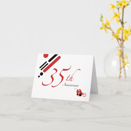 35e verjaardag (mod vogels) kaart (Gele Bloem)