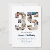 35e verjaardag nummer 35 aangepaste fotocollage kaart (Voorkant)