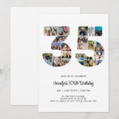 35e verjaardag nummer 35 aangepaste fotocollage kaart (Voorkant / Achterkant)