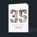 35e verjaardag nummer 35 foto collage gepersonalis kaart<br><div class="desc">Vier gedenkwaardige 35e verjaardag met deze schattige kaart. Het is een gepersonaliseerde fotocollage verjaardagskaart waarmee u een echt uniek en memorabel ontwerp kunt creëer. Met deze aanpasbare sjabloon kunt u uw eigen gekoesterde foto's invoegen en de kostbare momenten van het jaar vastleggen. Deze aangepaste kaart is perfect voor het herdenken...</div>